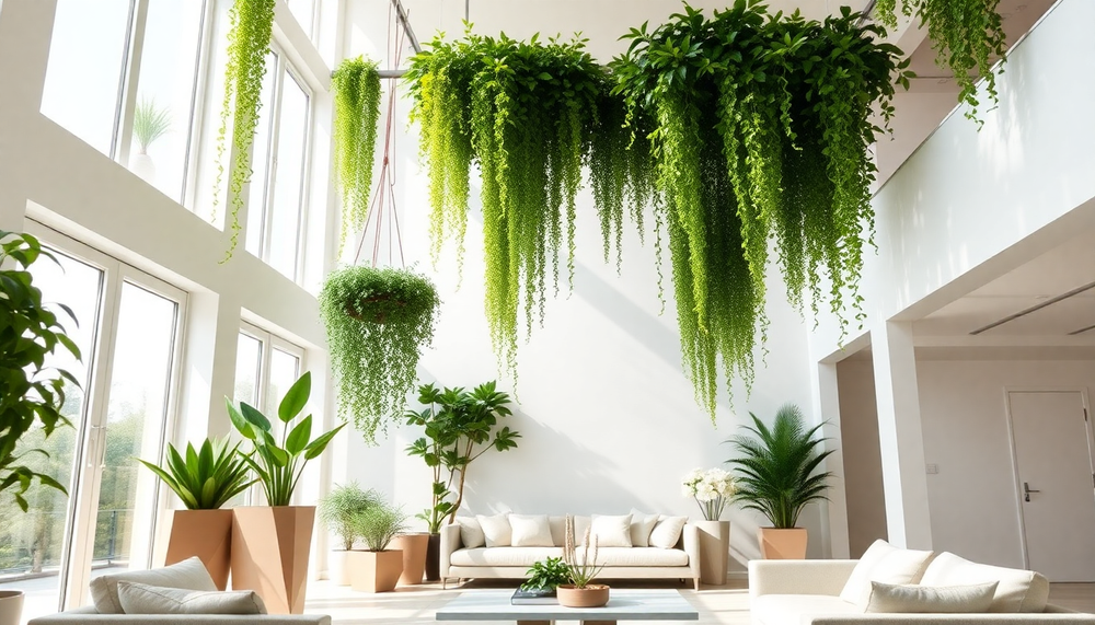 Elevate Your Living Spaces with Hanging Plants and FRP Planters