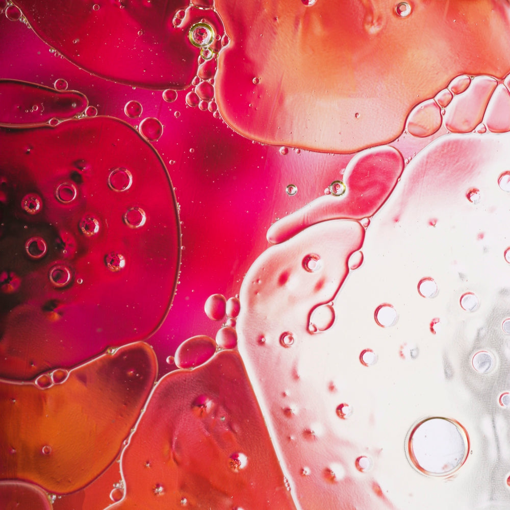 A close up view of water and bubbles