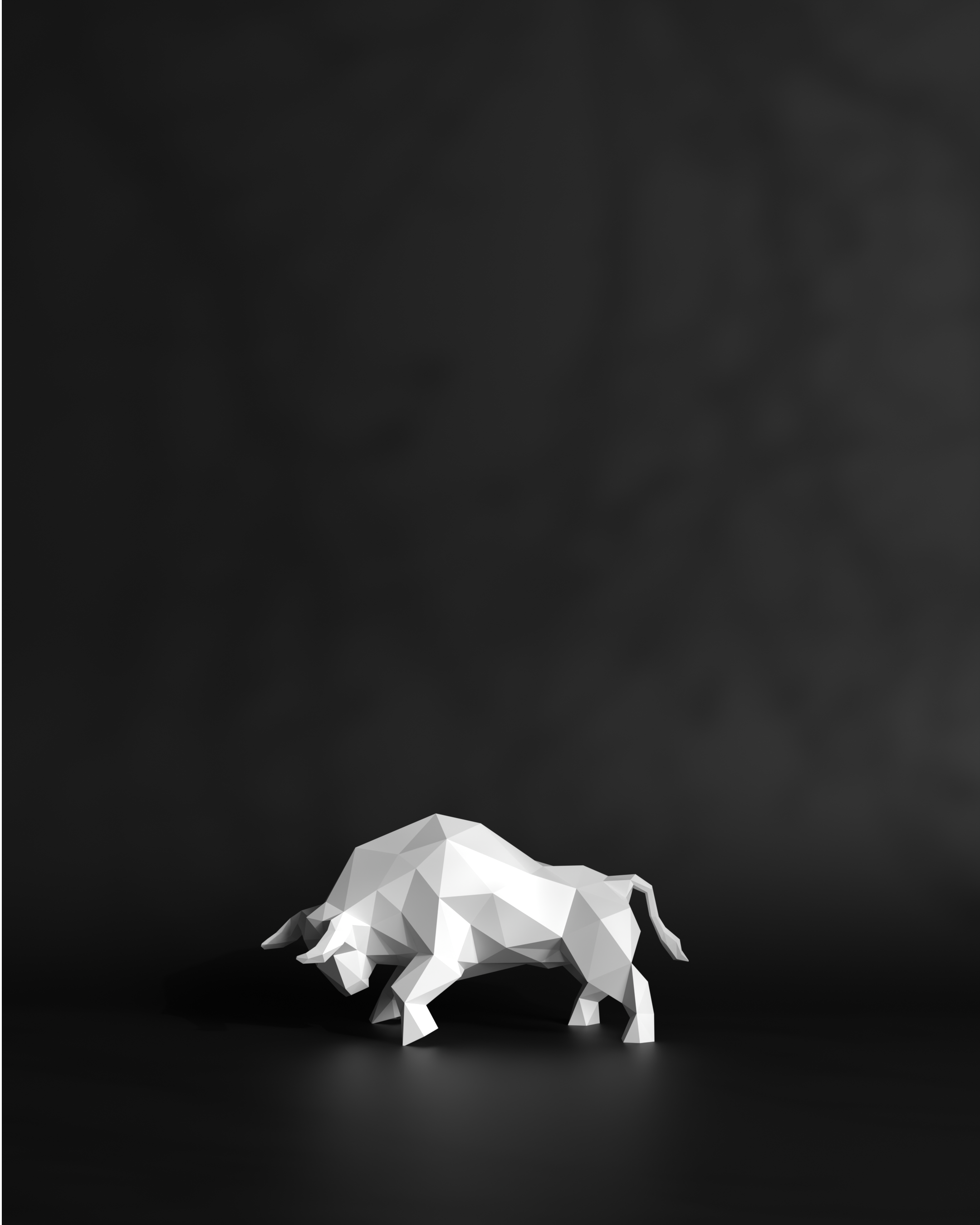 Bull Low Polygon S Desktop - Office Decorative piece