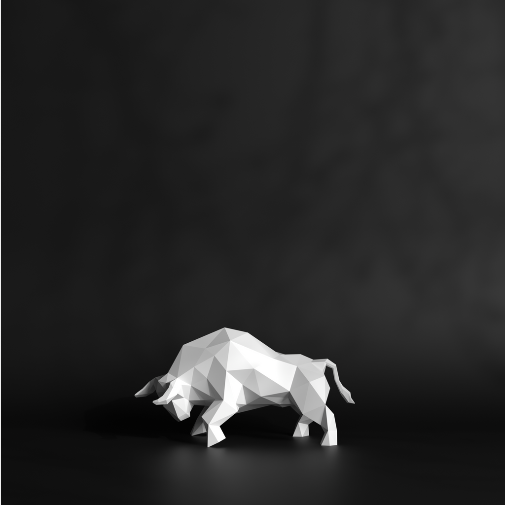 Bull Low Polygon S Desktop - Office Decorative piece