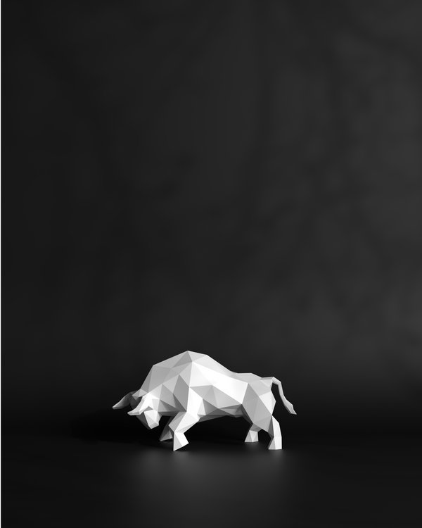 Bull Low Polygon S Desktop - Office Decorative piece