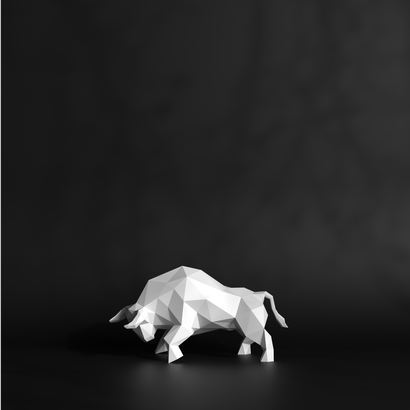 Bull Low Polygon S Desktop - Office Decorative piece