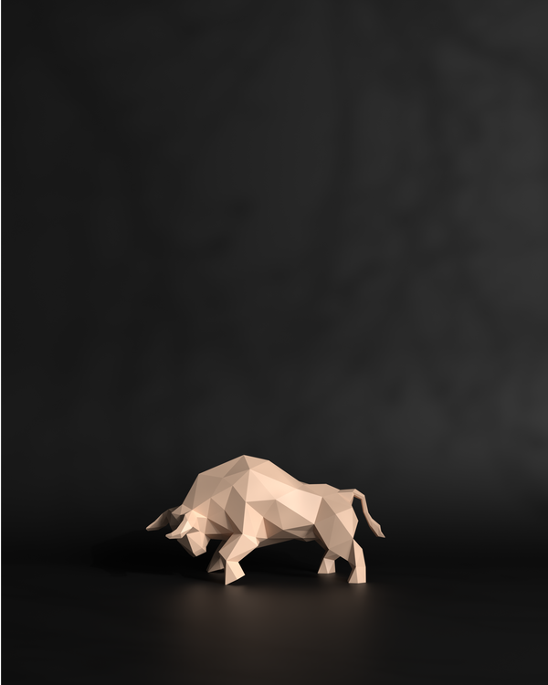 Bull Low Polygon S Desktop - Office Decorative piece