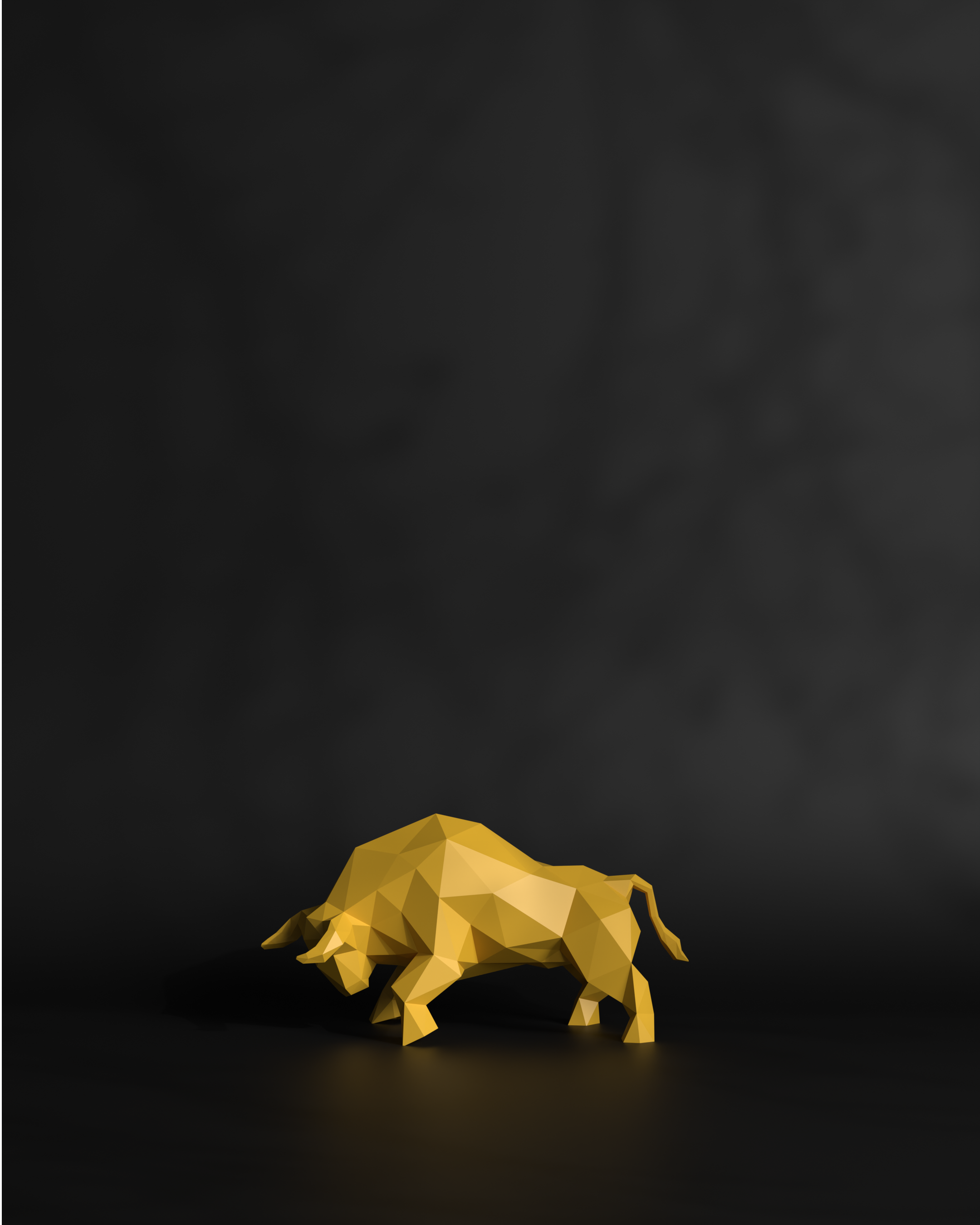 Bull Low Polygon S Desktop - Office Decorative piece