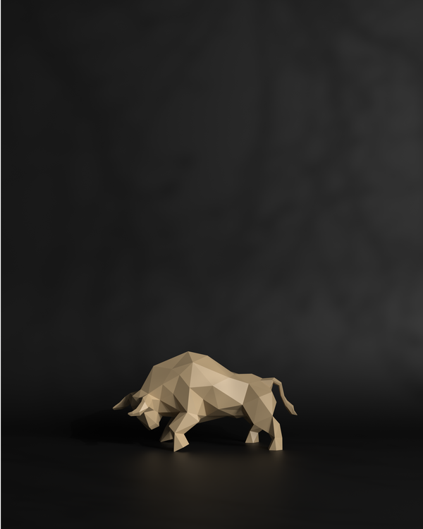 Bull Low Polygon S Desktop - Office Decorative piece