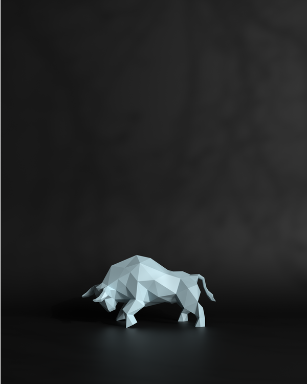 Bull Low Polygon S Desktop - Office Decorative piece