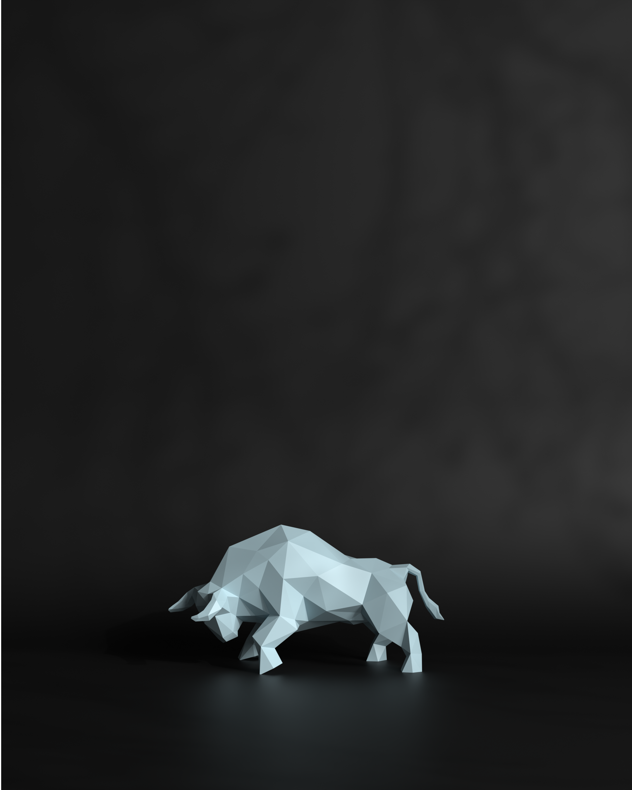 Bull Low Polygon S Desktop - Office Decorative piece