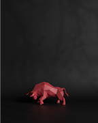 Bull Low Polygon S Desktop - Office Decorative piece