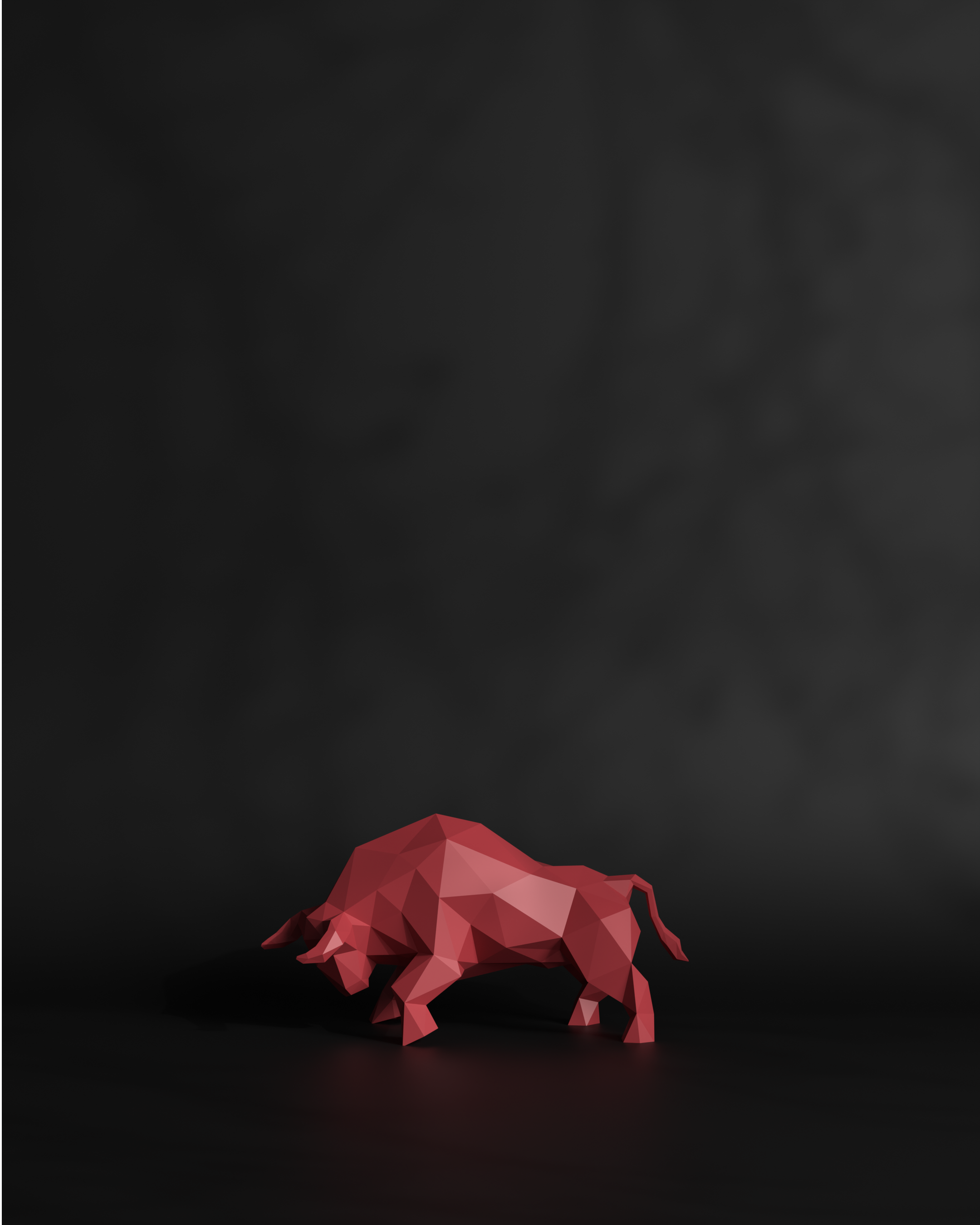 Bull Low Polygon S Desktop - Office Decorative piece