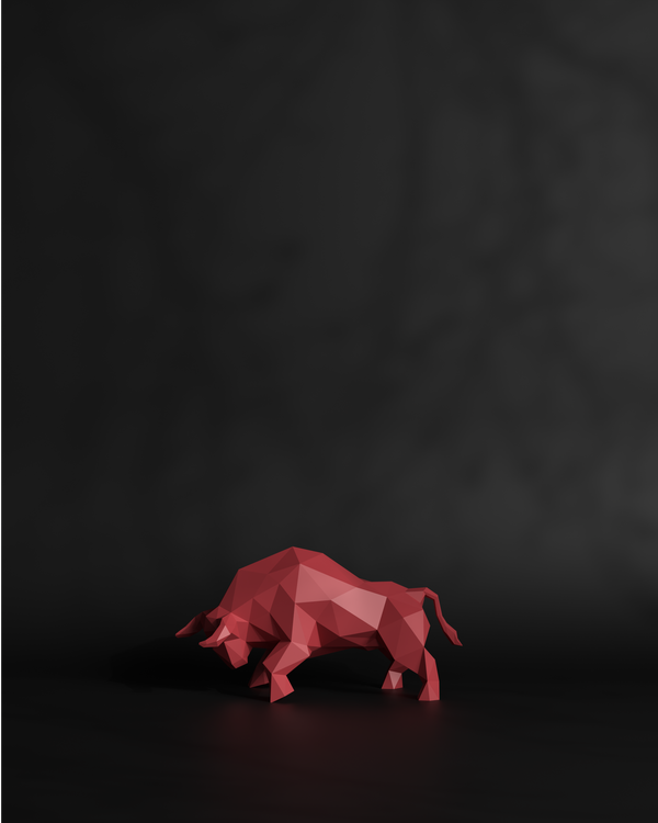 Bull Low Polygon S Desktop - Office Decorative piece