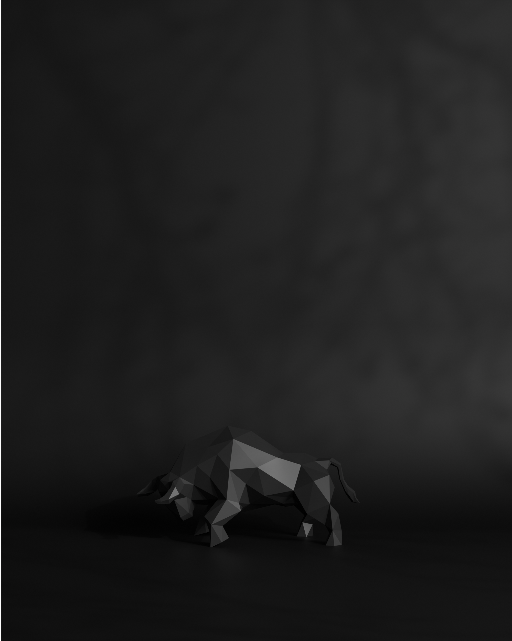 Bull Low Polygon S Desktop - Office Decorative piece