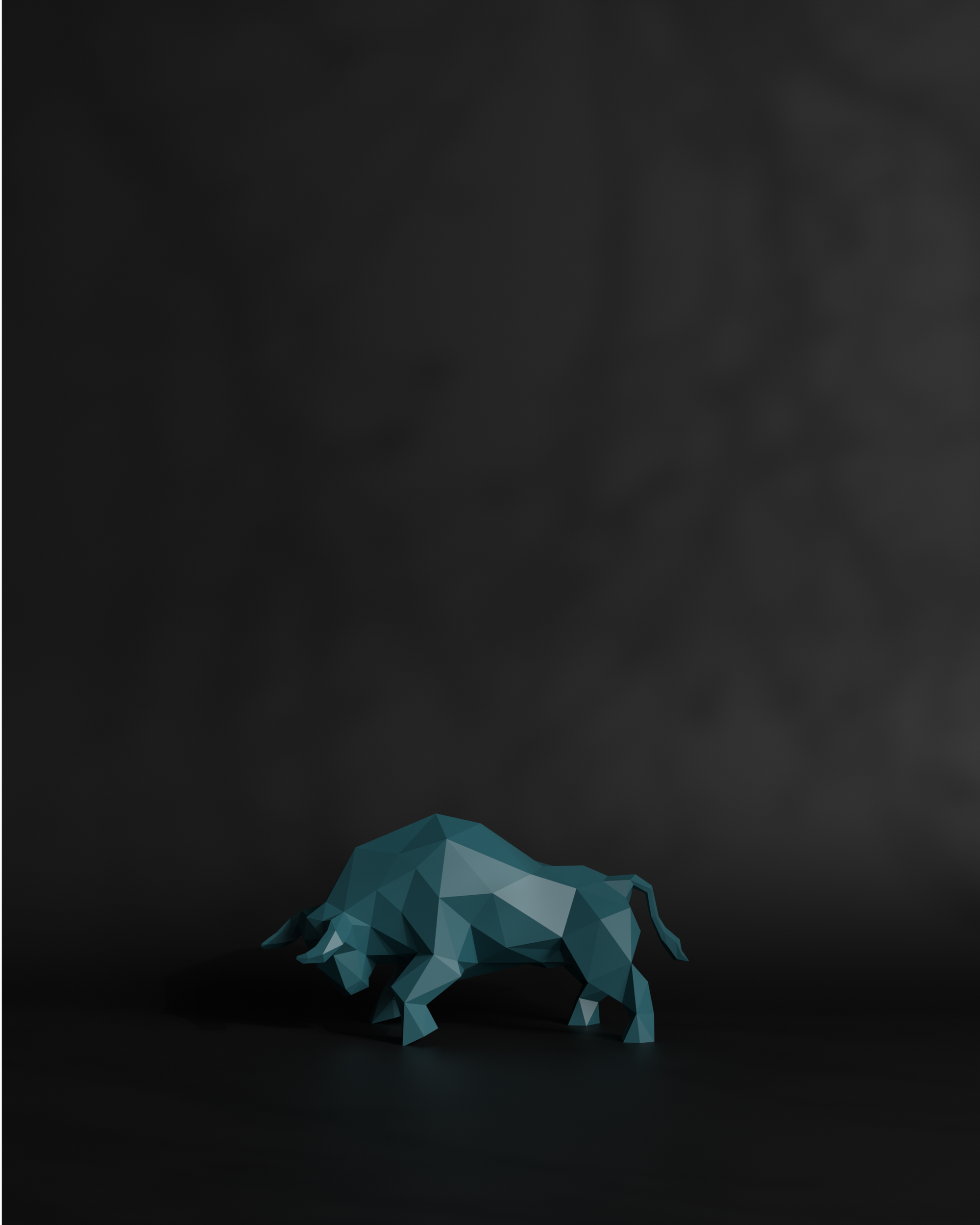 Bull Low Polygon S Desktop - Office Decorative piece