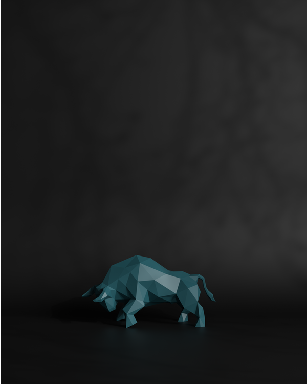 Bull Low Polygon S Desktop - Office Decorative piece
