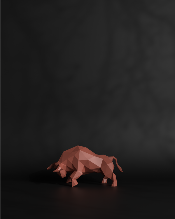 Bull Low Polygon S Desktop - Office Decorative piece