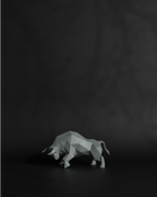 Bull Low Polygon S Desktop - Office Decorative piece