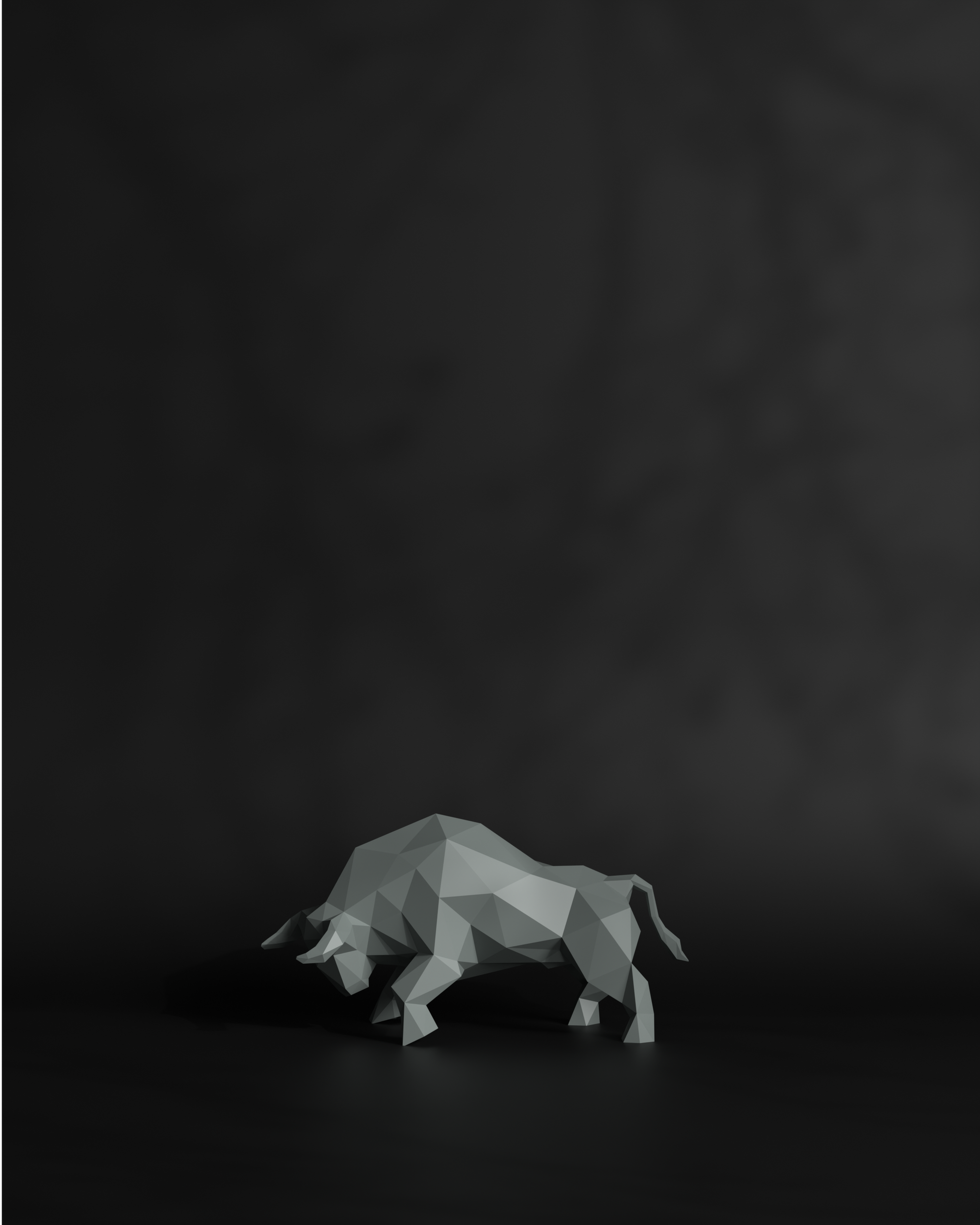 Bull Low Polygon S Desktop - Office Decorative piece