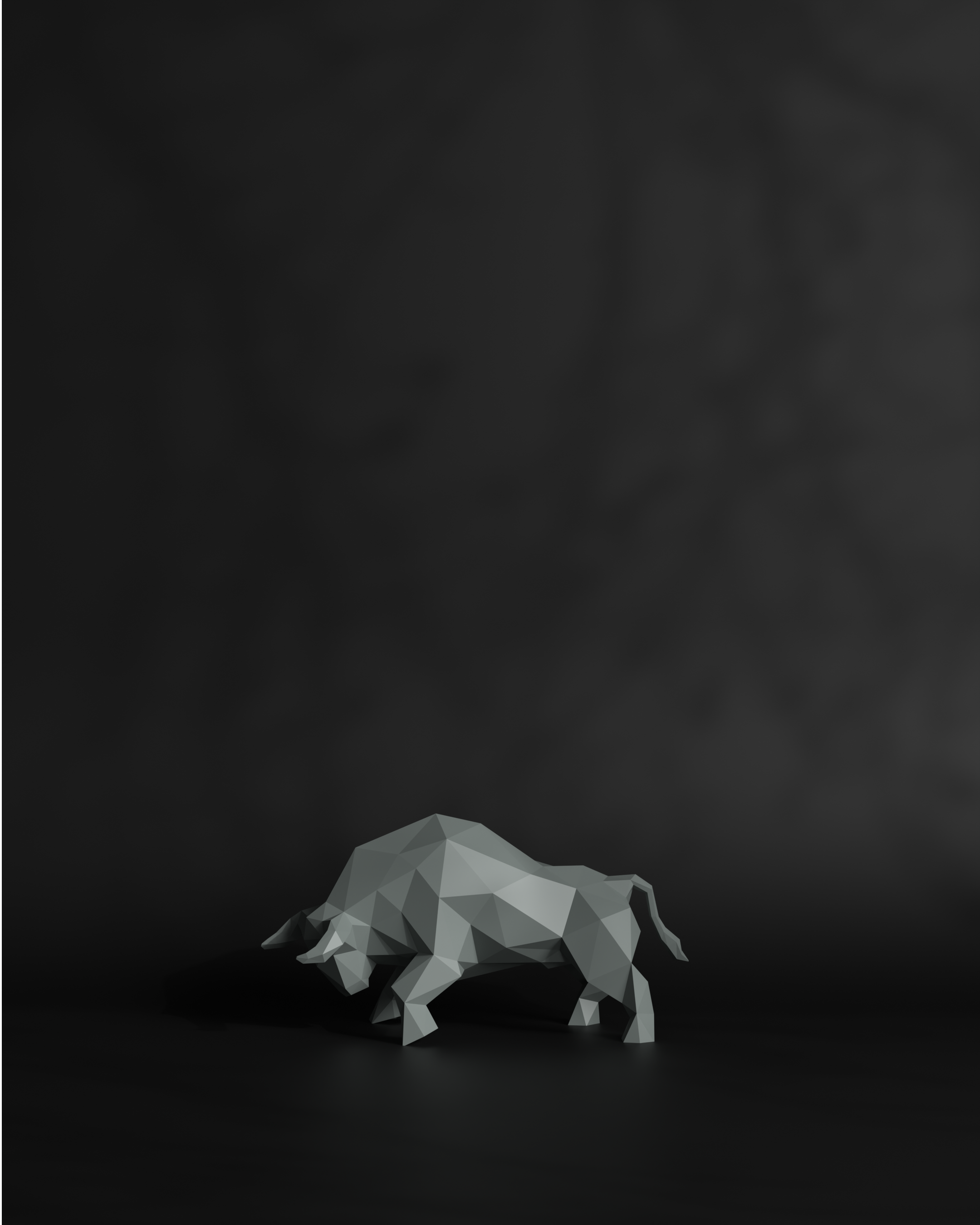 Bull Low Polygon S Desktop - Office Decorative piece