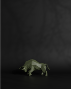 Bull Low Polygon S Desktop - Office Decorative piece
