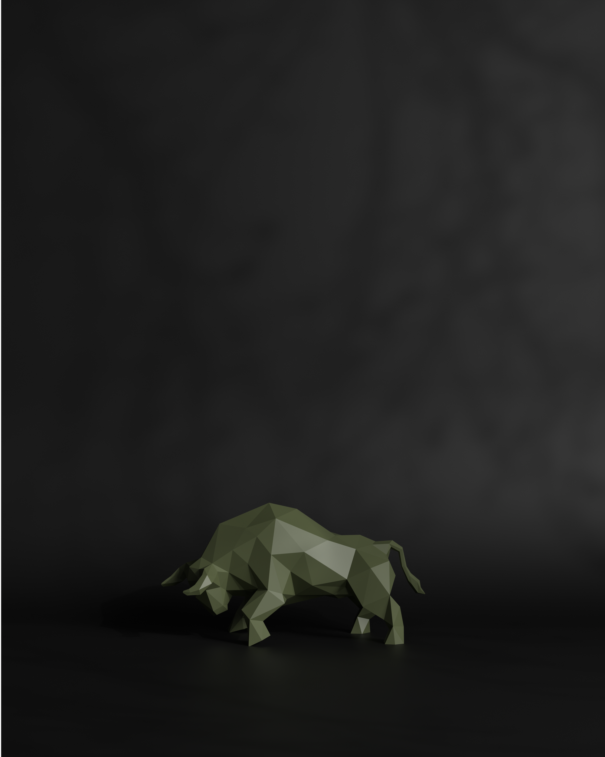 Bull Low Polygon S Desktop - Office Decorative piece