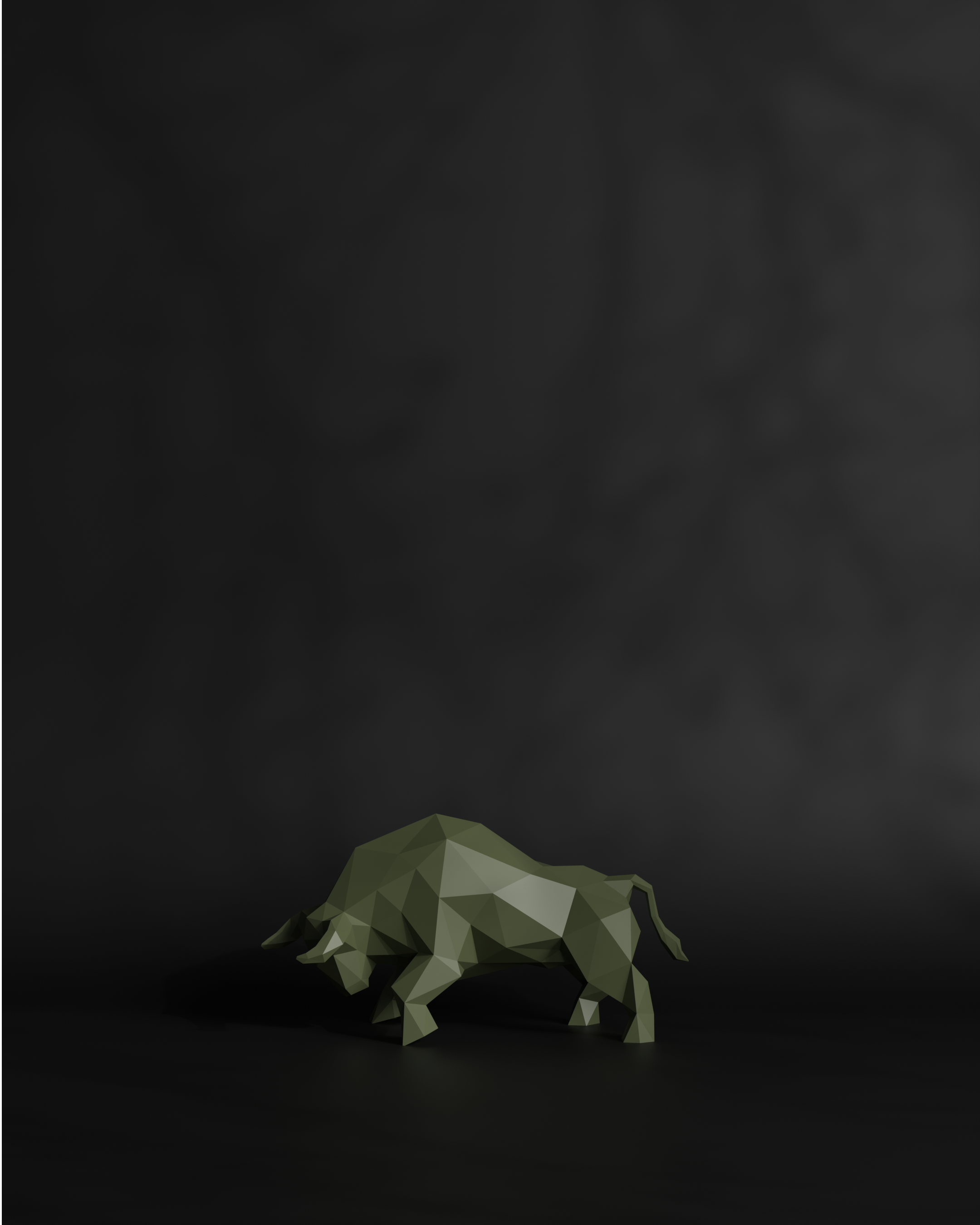 Bull Low Polygon S Desktop - Office Decorative piece