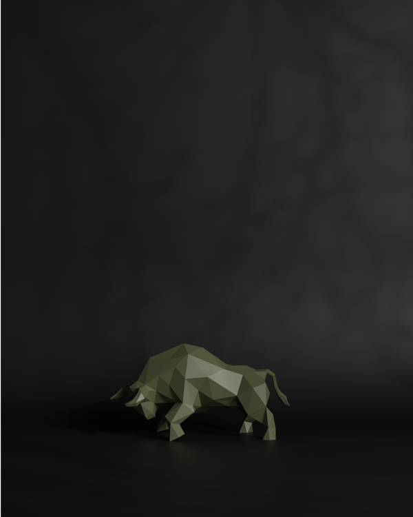 Bull Low Polygon S Desktop - Office Decorative piece