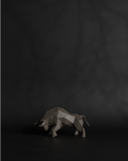 Bull Low Polygon S Desktop - Office Decorative piece