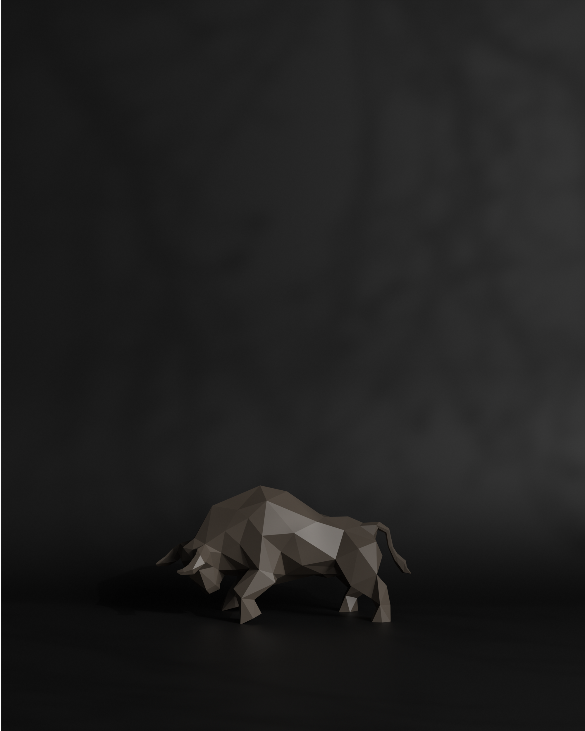 Bull Low Polygon S Desktop - Office Decorative piece
