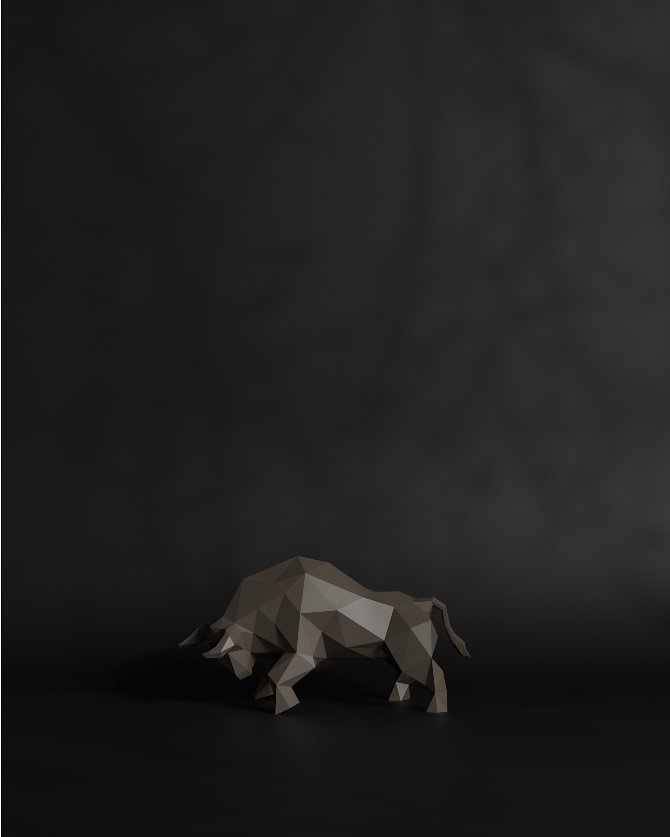Bull Low Polygon S Desktop - Office Decorative piece