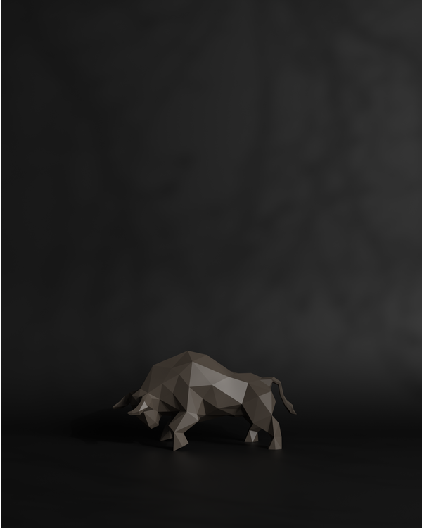 Bull Low Polygon S Desktop - Office Decorative piece