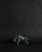 Bull Low Polygon S Desktop - Office Decorative piece