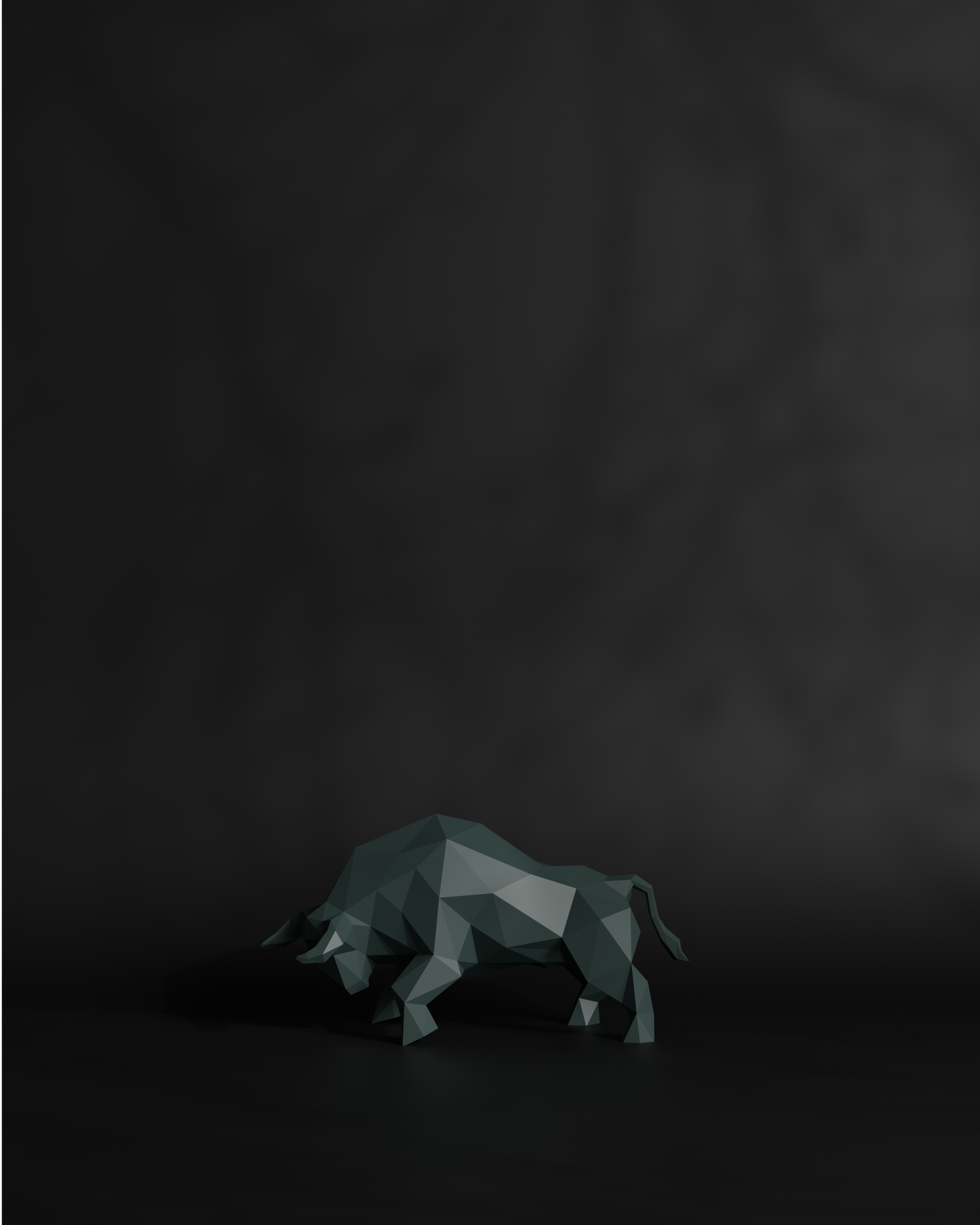 Bull Low Polygon S Desktop - Office Decorative piece