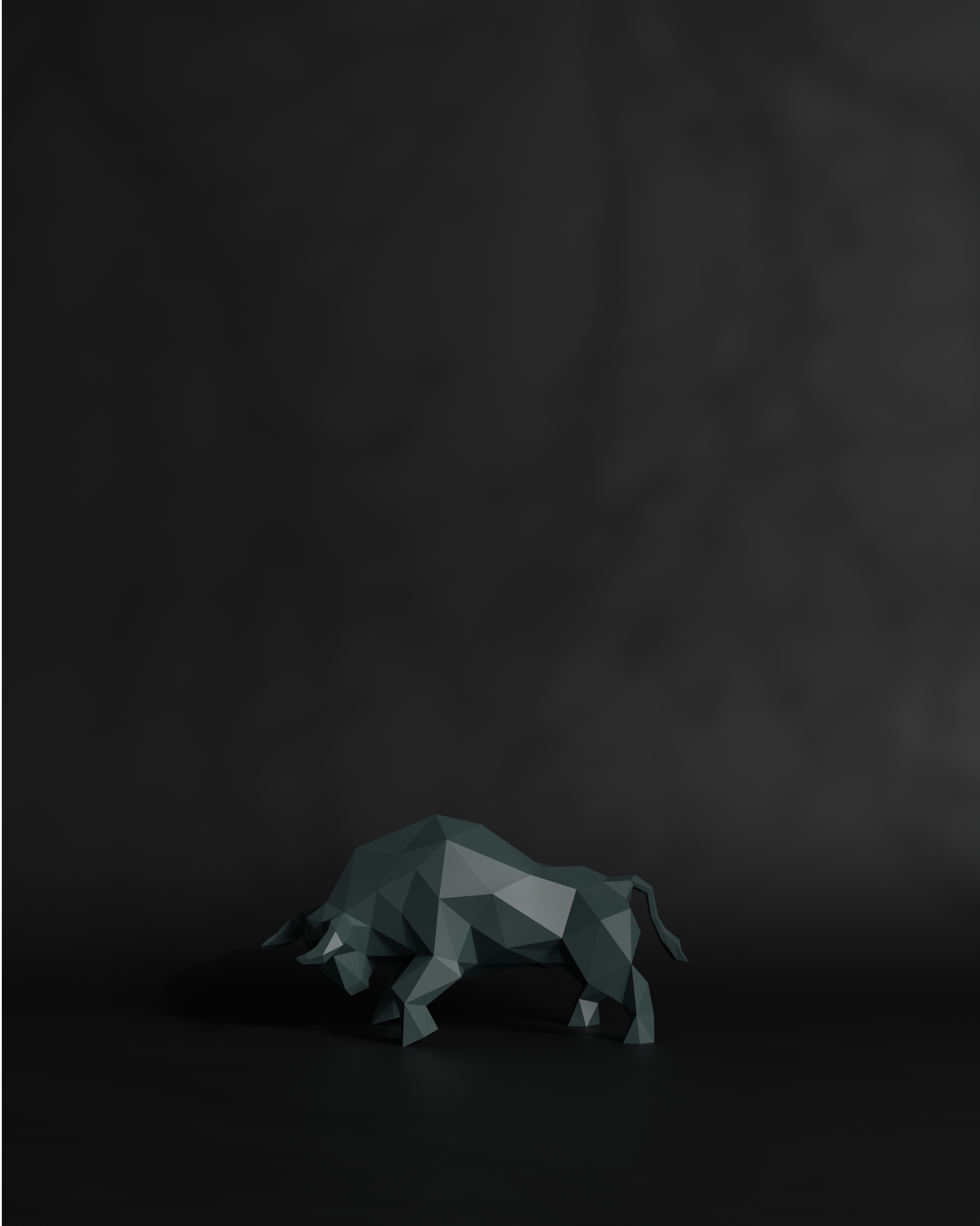 Bull Low Polygon S Desktop - Office Decorative piece