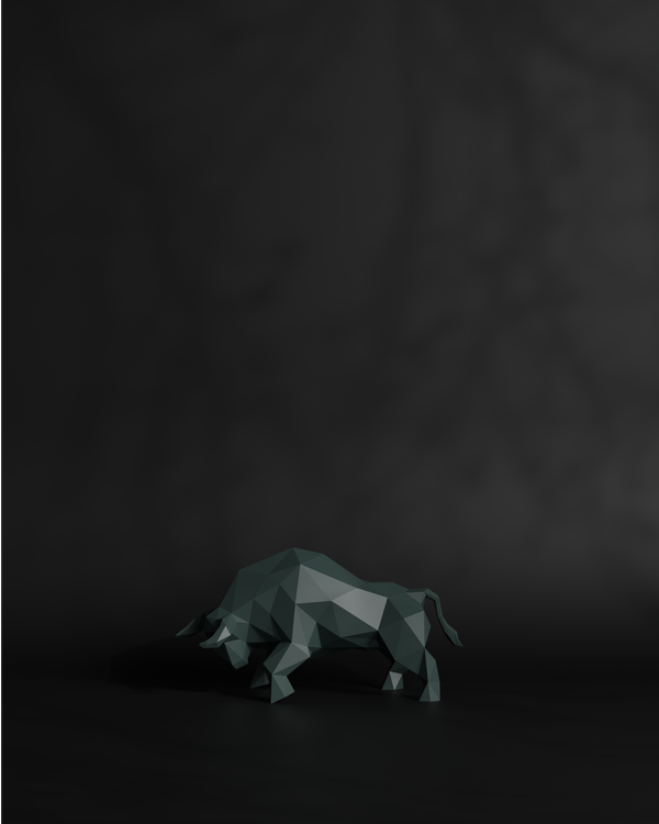Bull Low Polygon S Desktop - Office Decorative piece