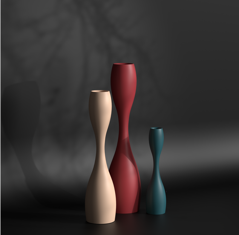 Melo Curves Set | Combo of 3 Planters | Elegant FRP Design | Minimalist Style