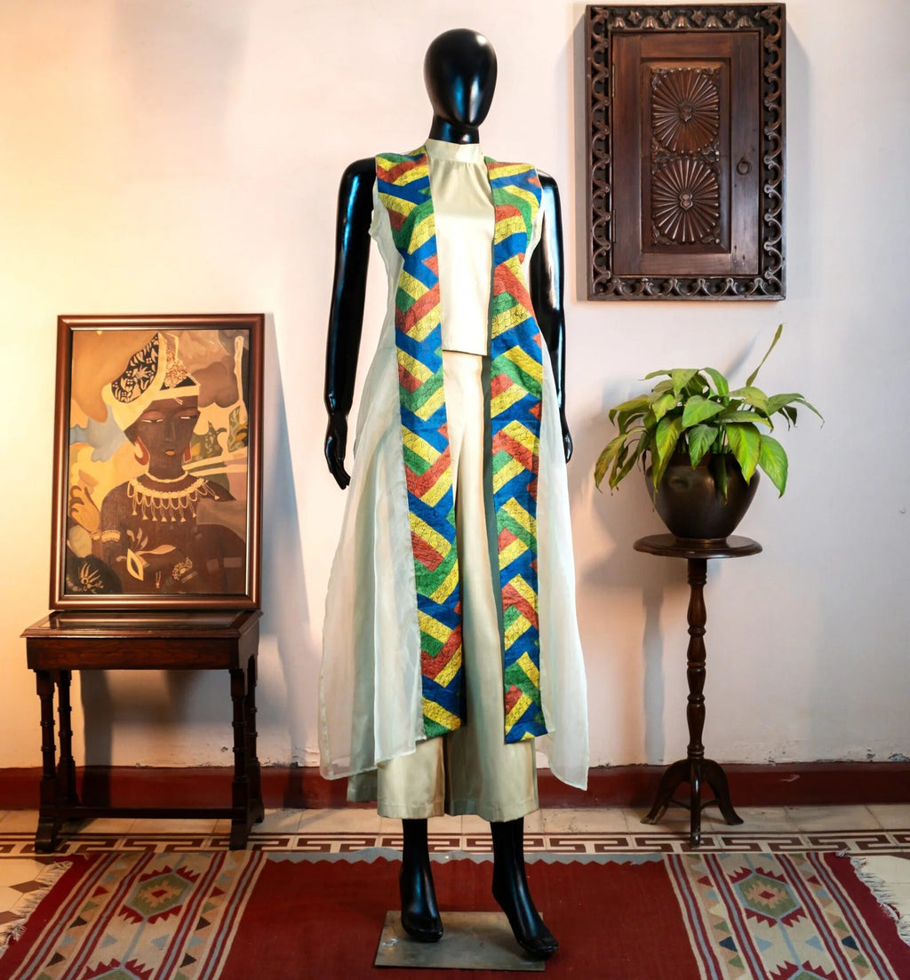 Hand Painted Shrug with co-ord set