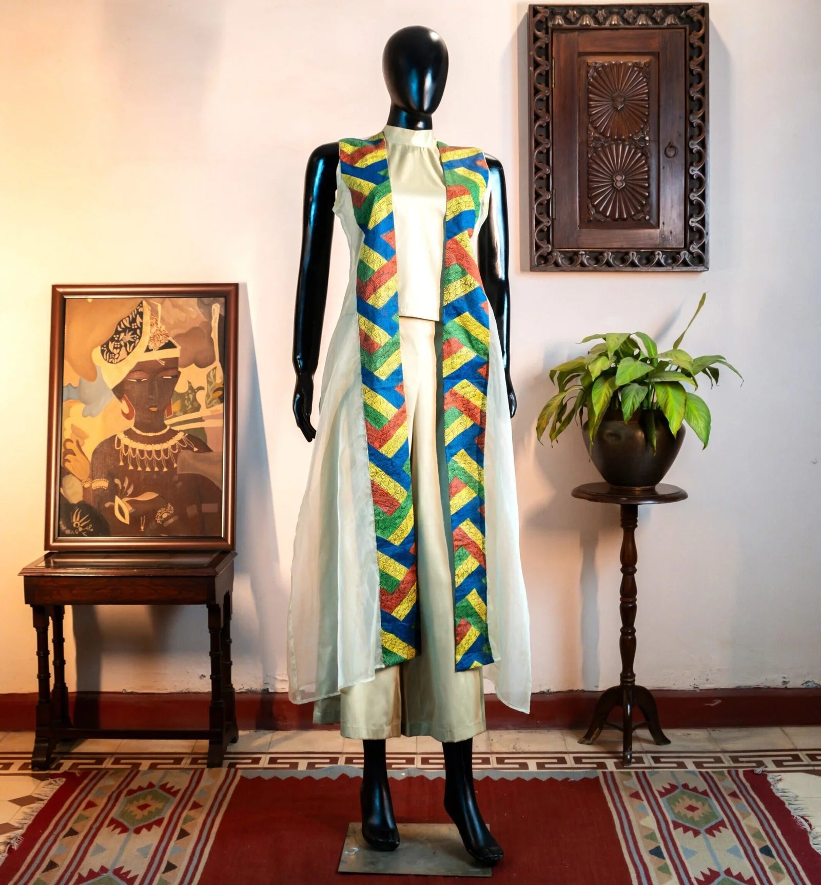 Hand Painted Shrug with co-ord set