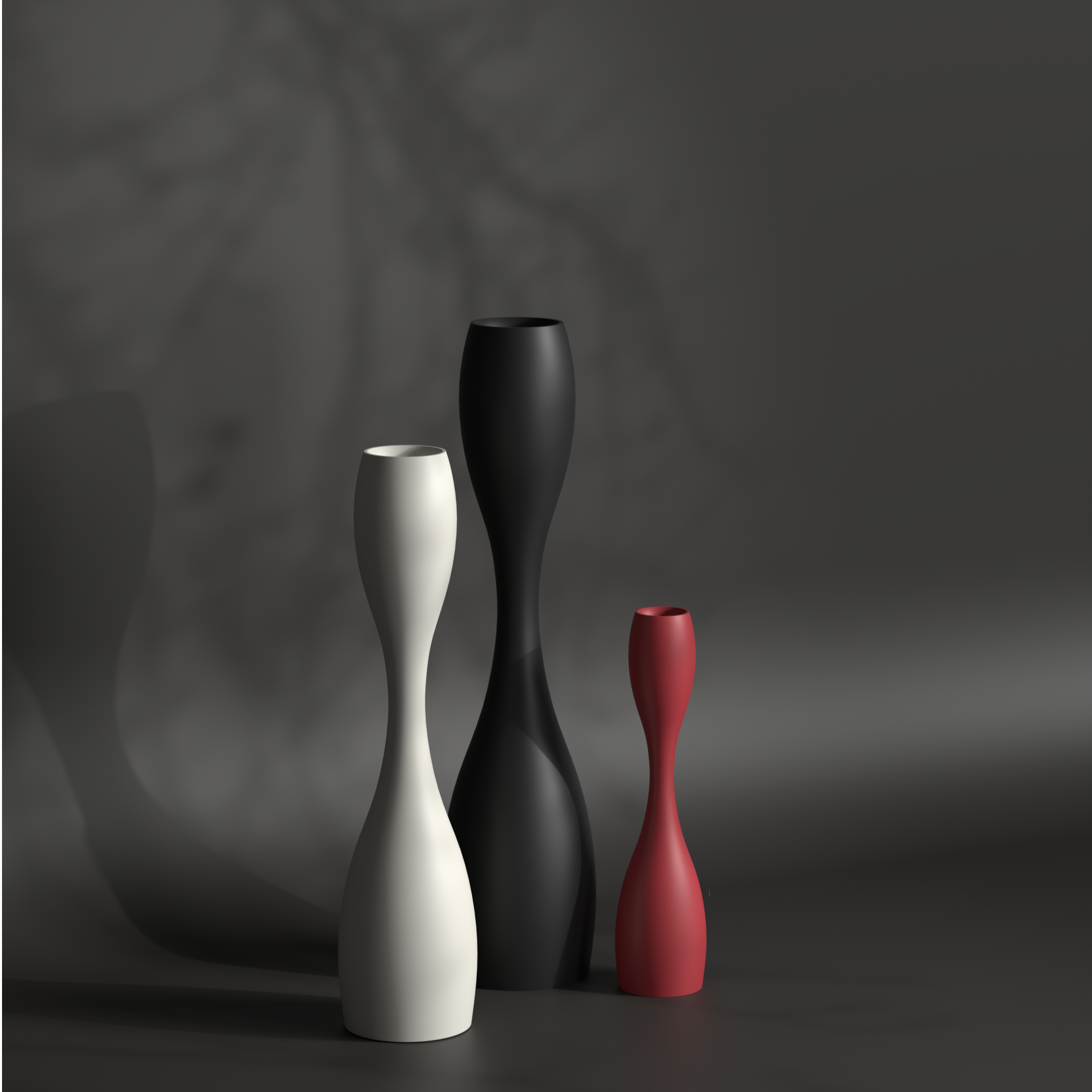 Melo Curves Set | Combo of 3 Planters | Elegant FRP Design | Minimalist Style