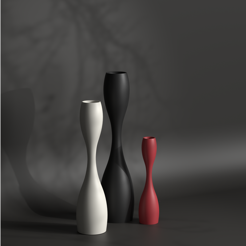 Melo Curves Set | Combo of 3 Planters | Elegant FRP Design | Minimalist Style