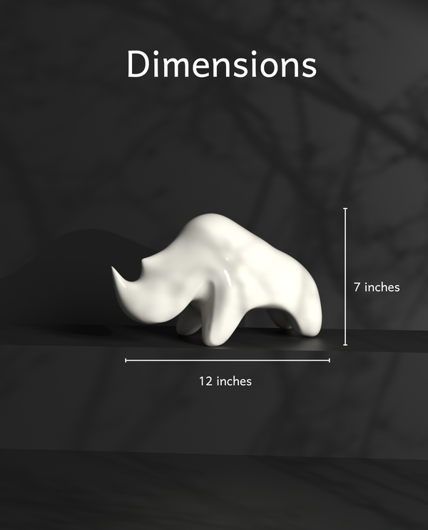 tabletop decorative, abstract rhino