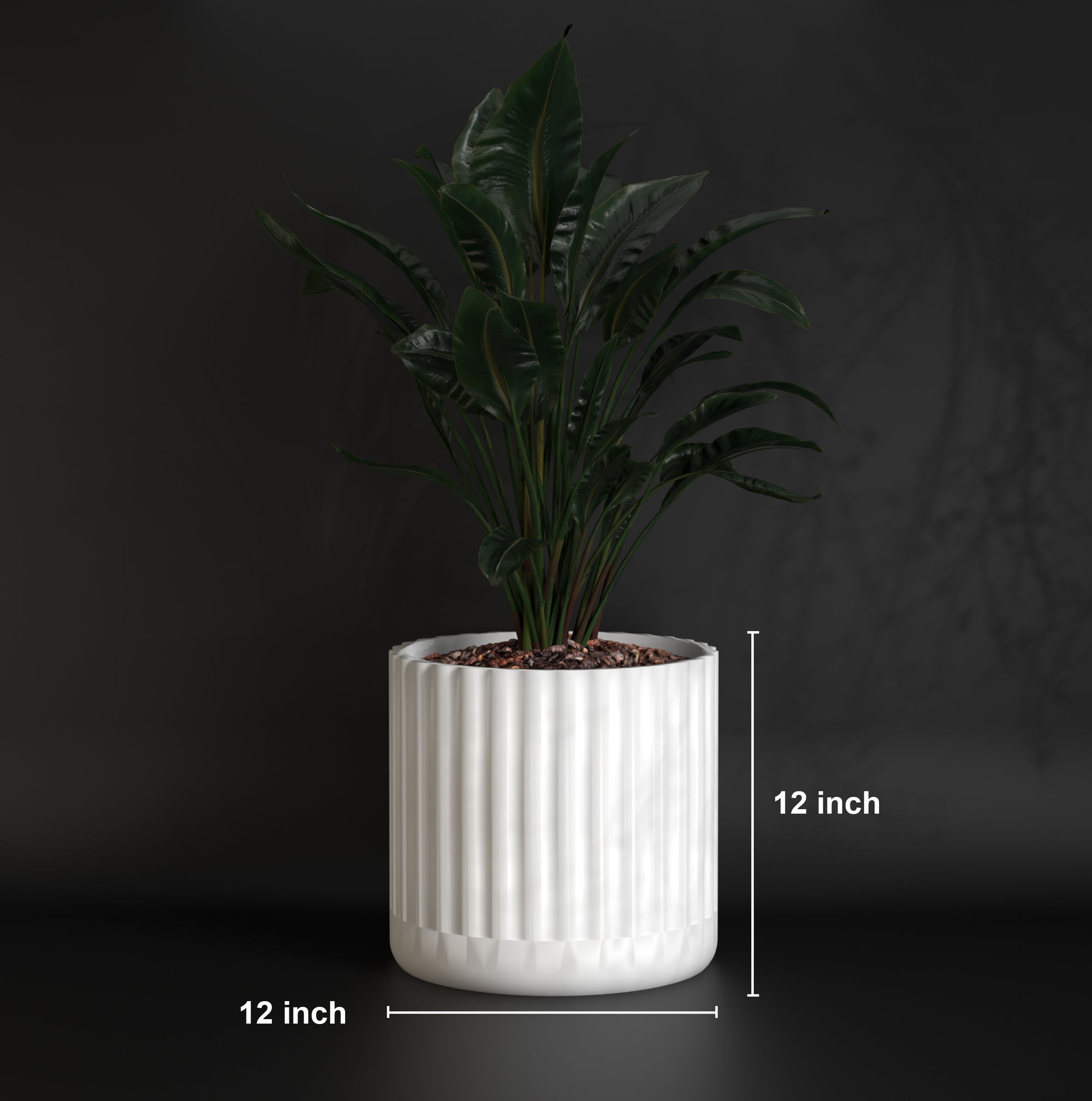Fluted Polo L | Big Size Plant Pot | FRP Planter