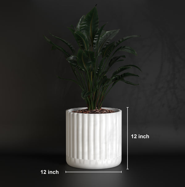 Fluted Polo L | Big Size Plant Pot | FRP Planter