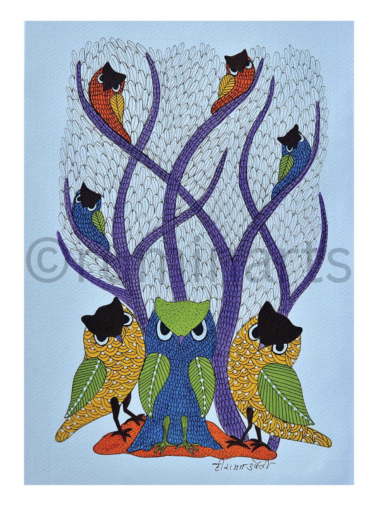 Wise owls, Size- 15×11 Inch