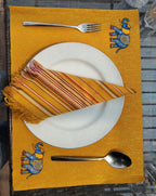 Hand Painted Dining Table Mat & Napkin set