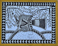 Black and White Peacock, Size: 14×11 Inch