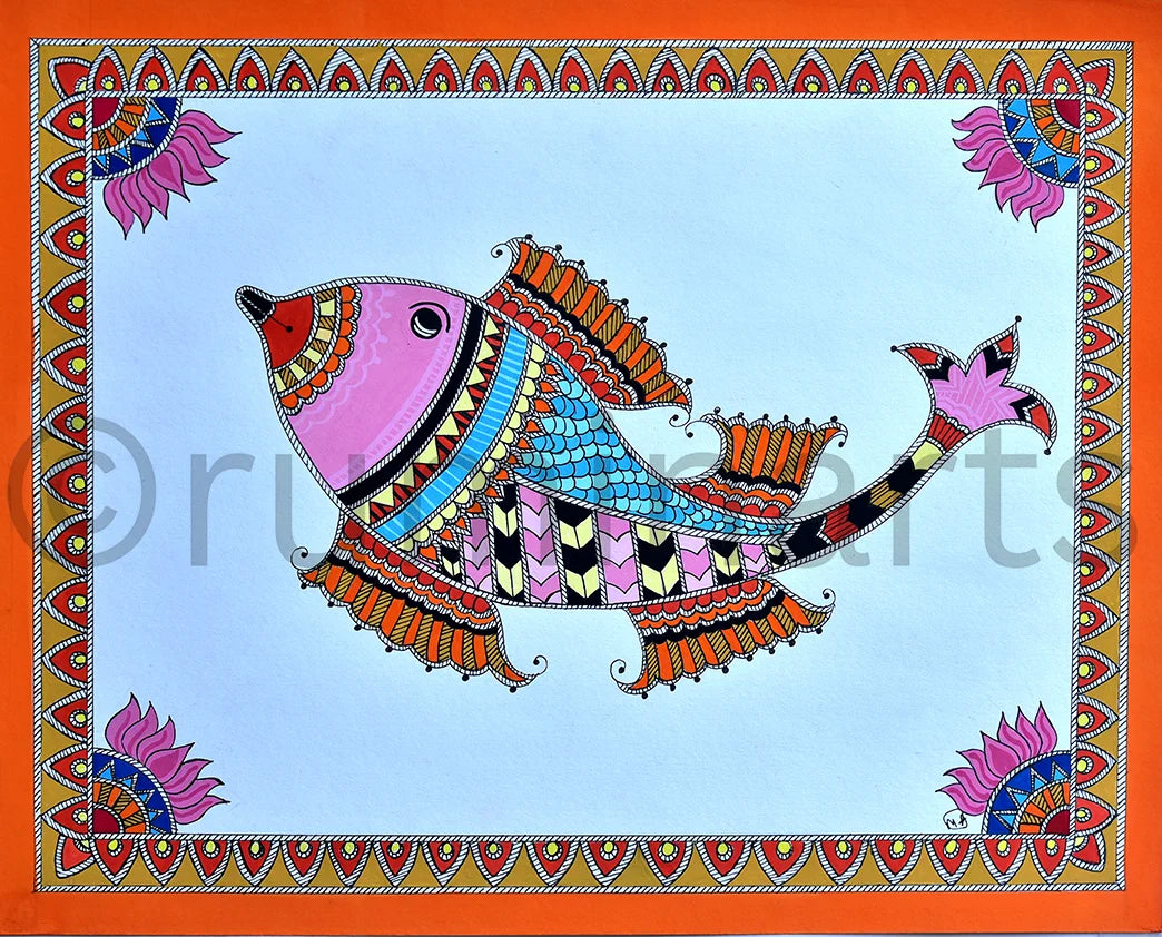Colorful fish-I, Size:11×14 Inch