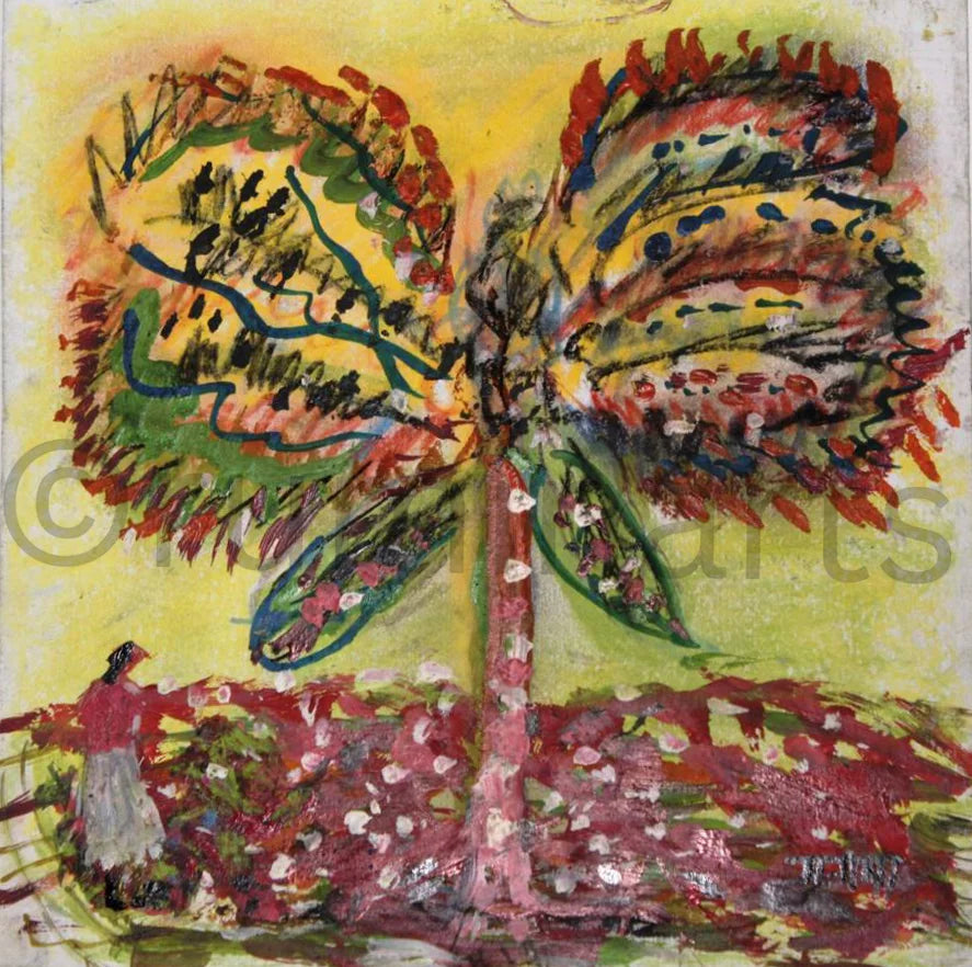 Growing Butterfly, Size-10×10 Inch