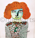 Orange haired Girl, Size-14×14 Inch