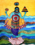 Krishna & Lotus, Size-29×19 Inch