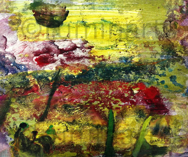 Watching winds blow, Size-9×12 Inch