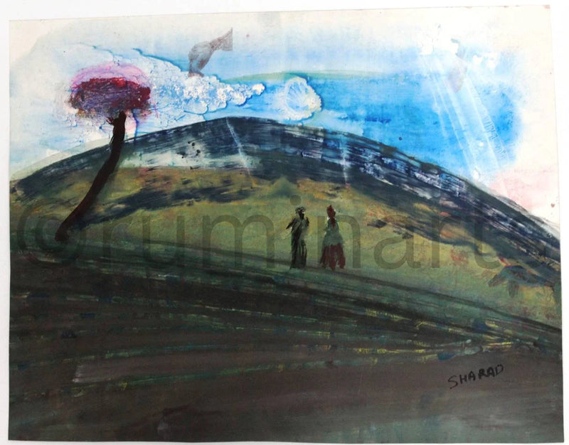 Hills with companion, Size-10×12 Inch